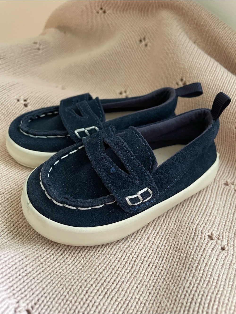 Baby GAP Navy Leather loafers